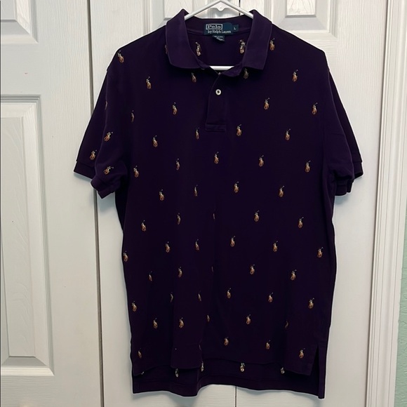 Polo by Ralph Lauren Purple Polo Shirt Classic Design - Picture 1 of 5
